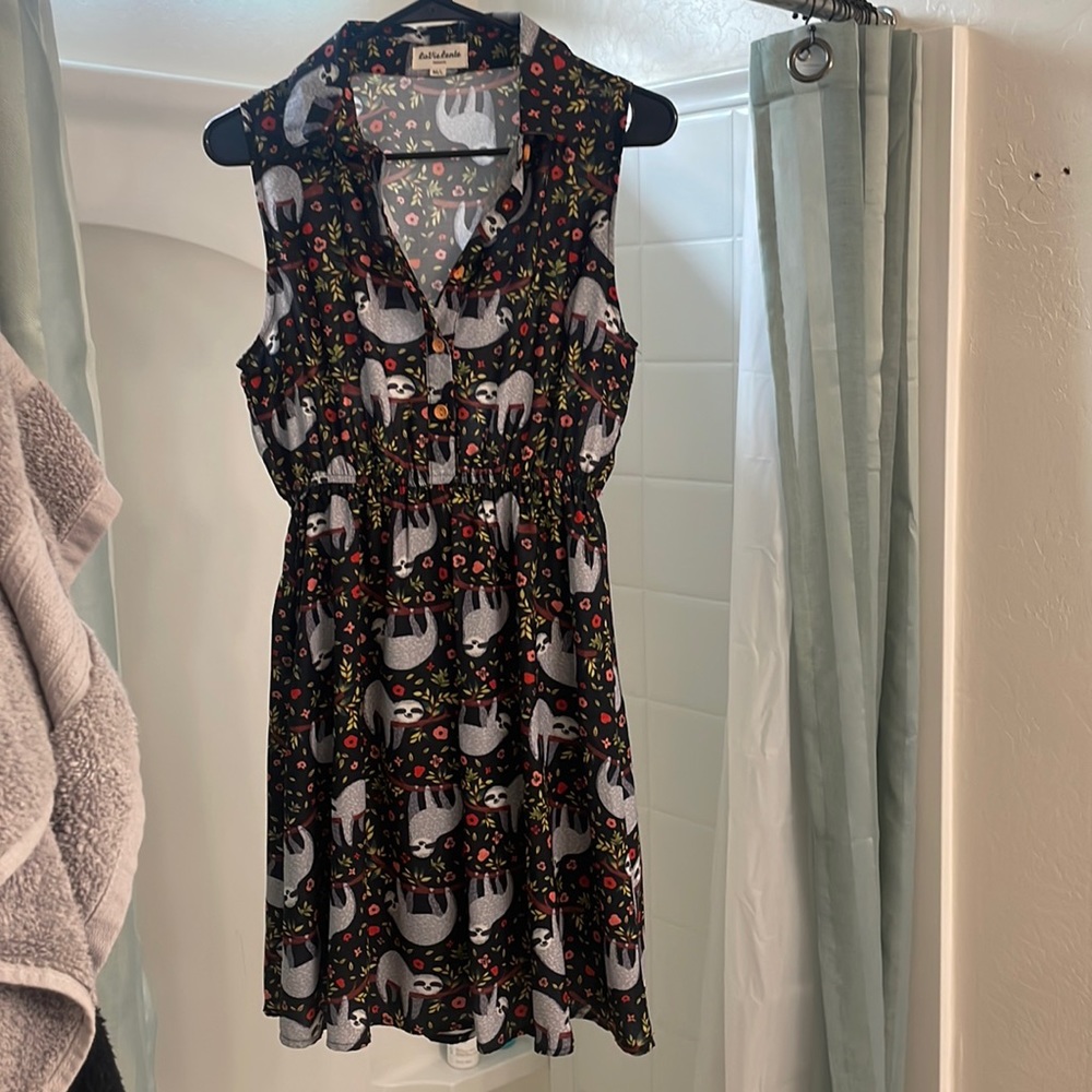 Like New sleeveless sloth dress